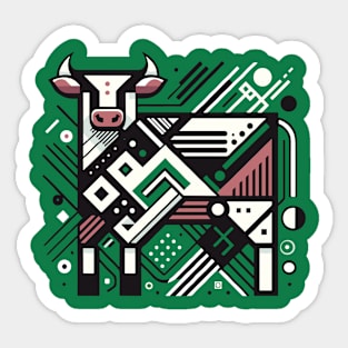 Abstract Animal Cow 2 Sticker